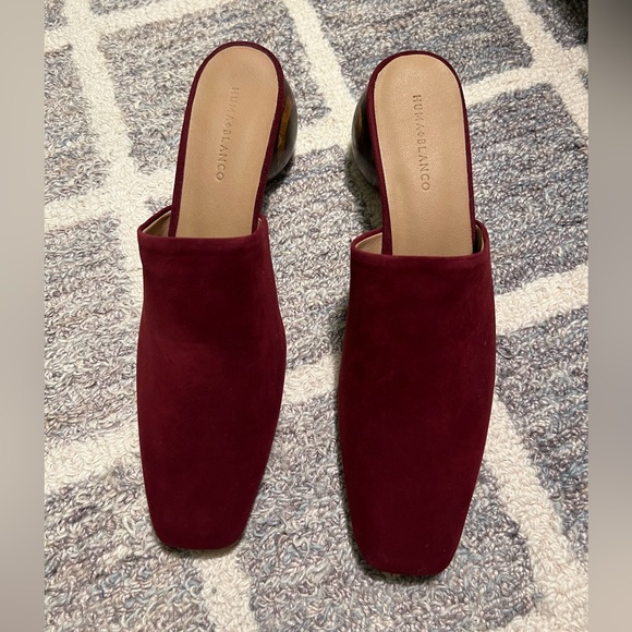 Huma Blanco Mina Heeled Mule in Wine - Picture 2 of 4